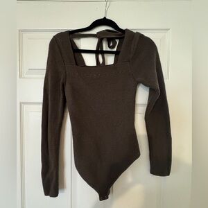 Abercrombie Dark Green Bodysuit Sweater
